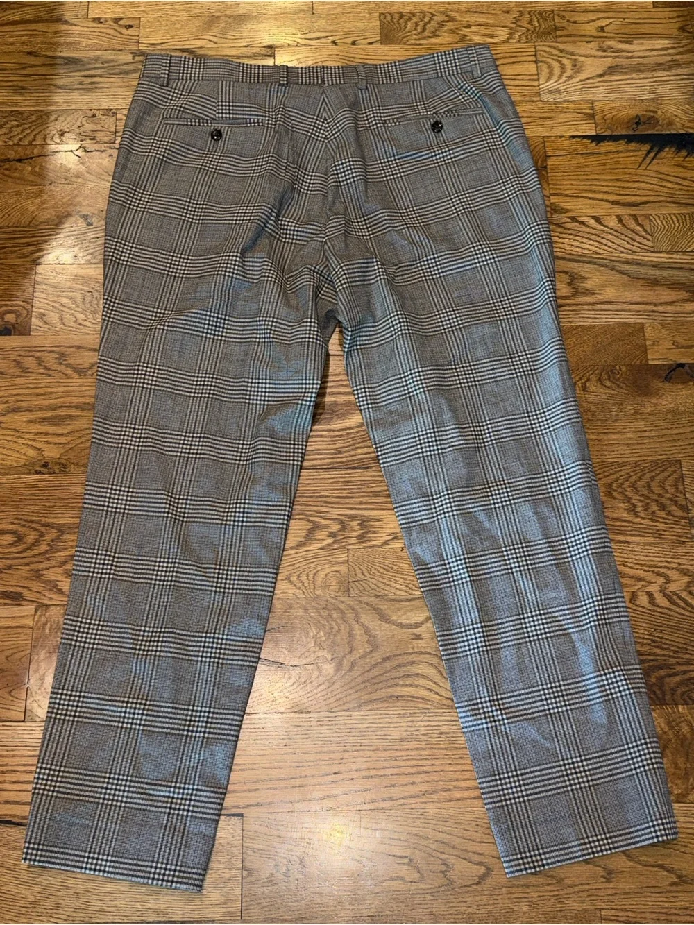 Todd Snyder. Italian Wool Sutton Trouser w/Stretch. Brown Glen Plaid. 38.